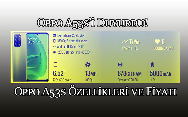 Oppo A53s'i Duyurdu: Büçte Dostu! OppoTr.Com