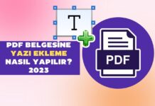 PDF Belgesine Yazı Ekleme Nasıl Yapılır? 2023