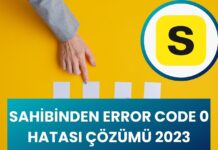 Sahibinden Error Code 0 Hatası Çözümü 2023