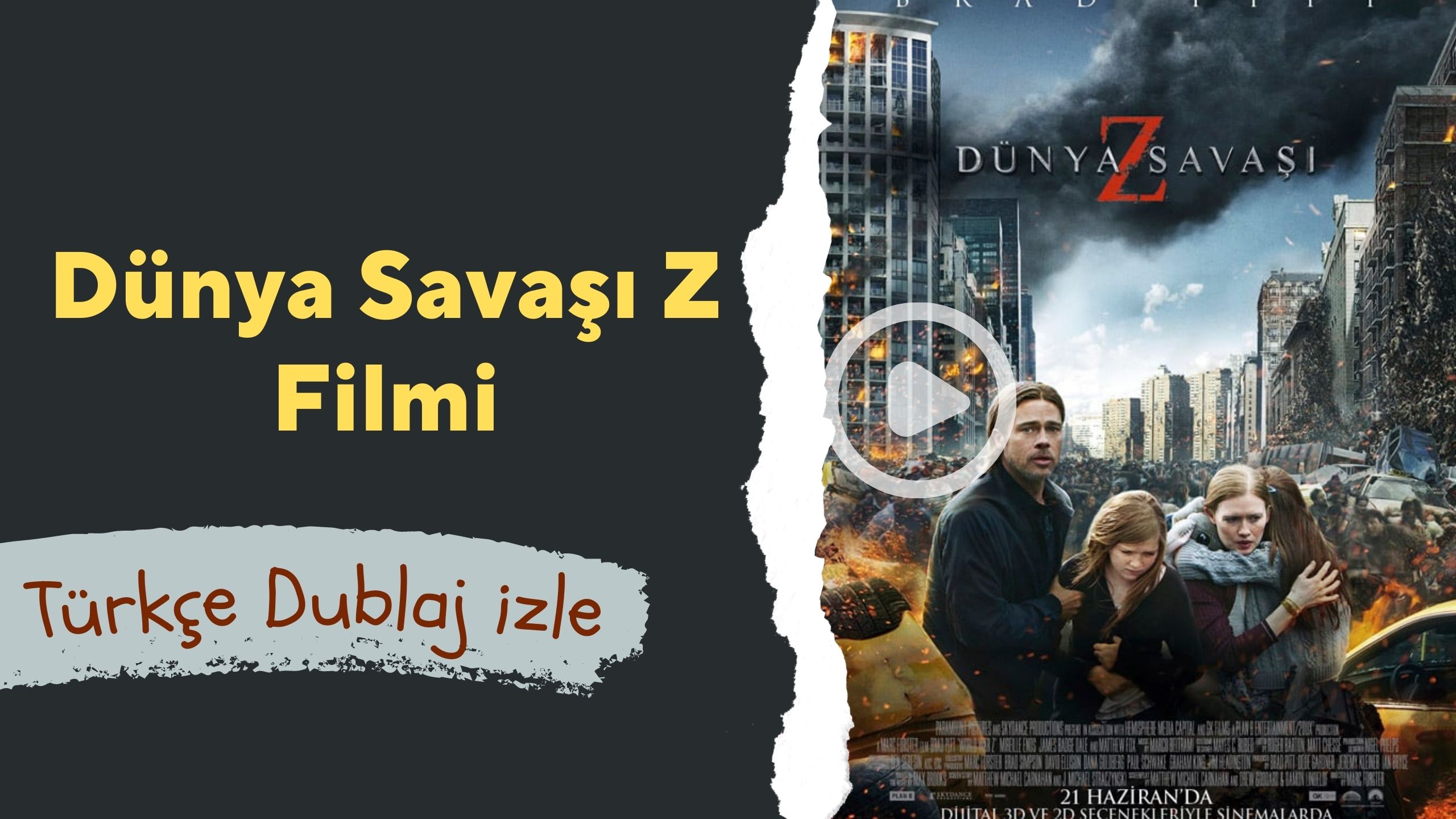 Dünya Savaşı Z Filmini Türkçe Dublaj izle, 720p