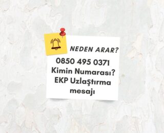 08504950371 Kimin Numarası? EKP Uzlaştırma mesajı