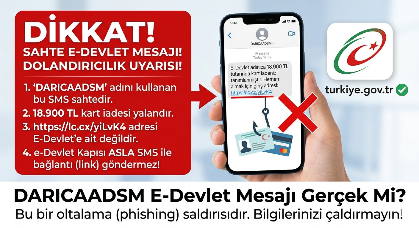 DARICAADSM E-Devlet Mesajı Gerçek Mi?
