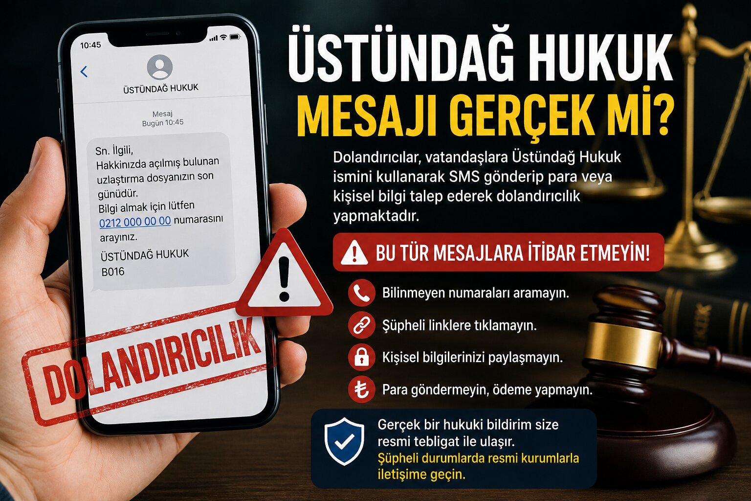 Üstündağ Hukuk Mesajı Gerçek Mi